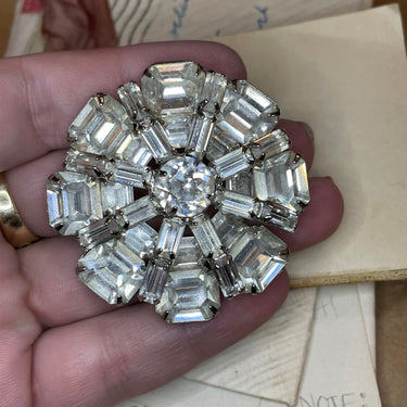 Weiss Rhinestone Circle Brooch Jewelry Bloomers and Frocks